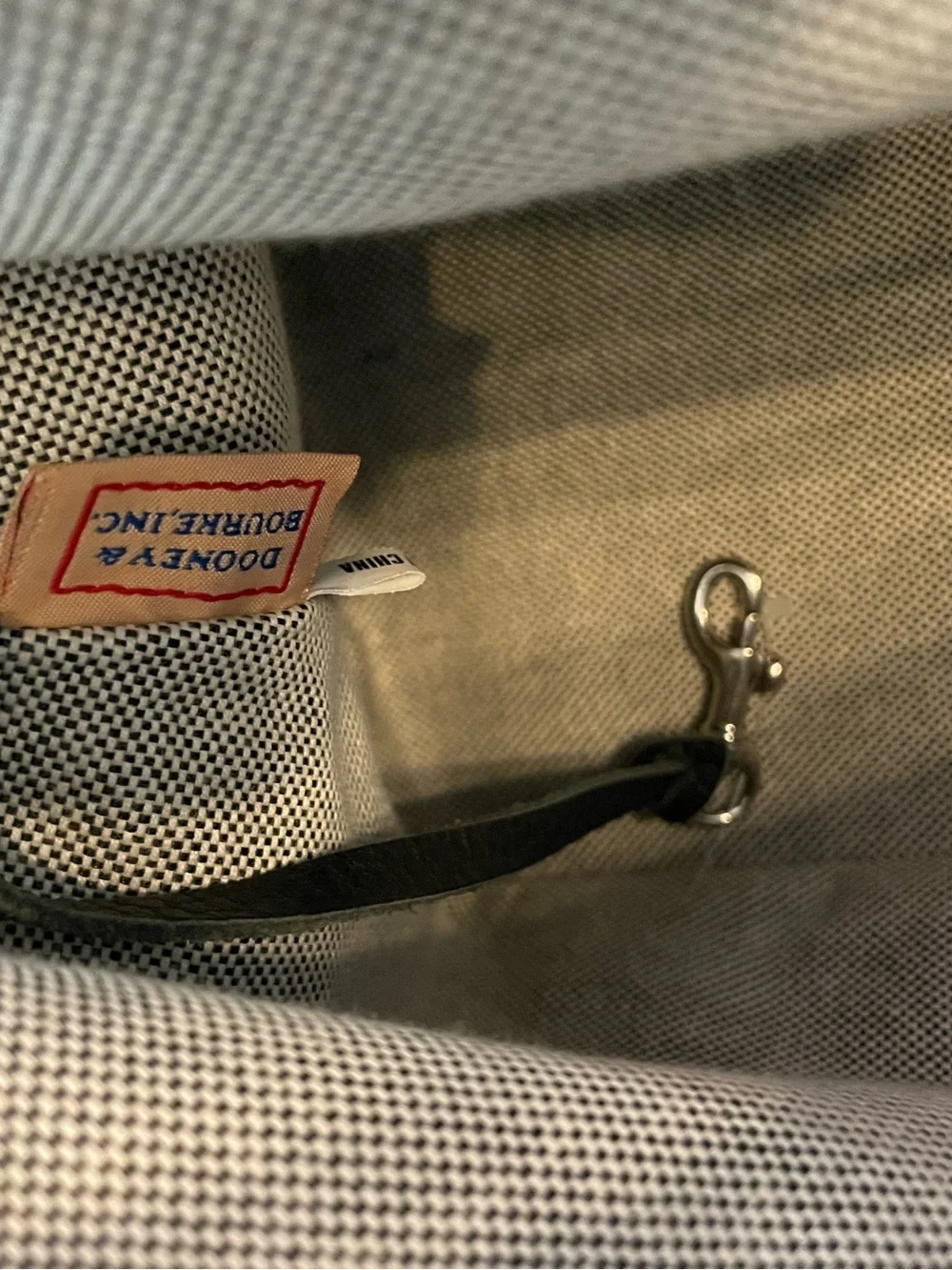 Dooney & Bourke Black Pebbled Leather Satchel with Logo Emblem